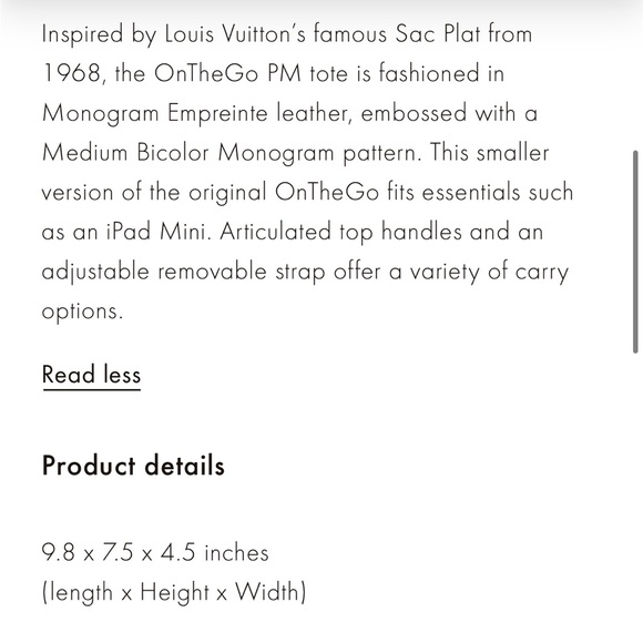 🎉SOLD 🎉 BRAND NEW, Authentic Louis Vuitton ONTHEGO PM Tote - Picture 13 of 14